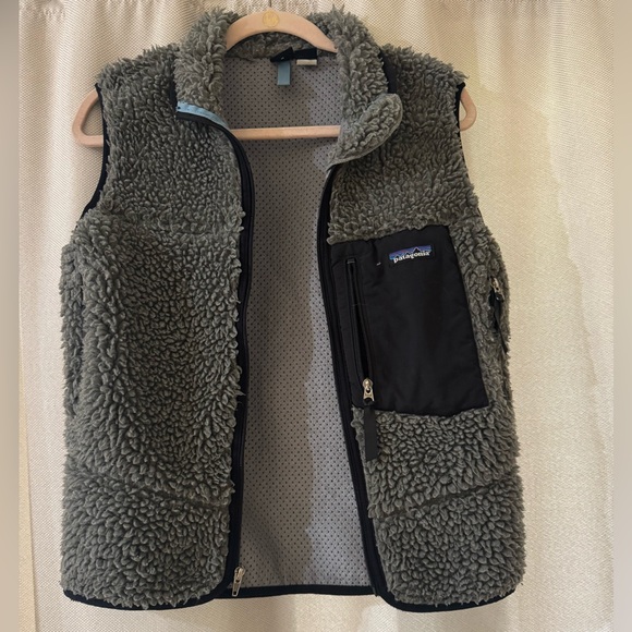 Patagonia Vest Jacket Boy M 10 Sherpa Deep Pile Fleece Outdoor Vintage USA 1996 - Picture 2 of 11